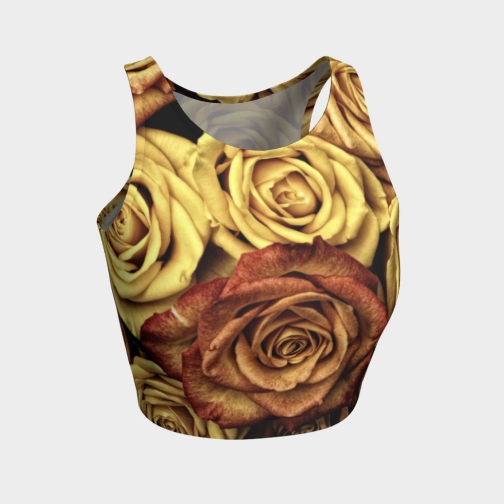 Vintage Rose - Athletic Crop Top